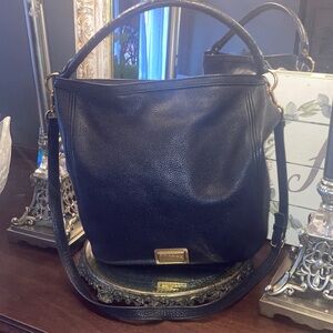 Genuine Marc Jacobs Classic Q Hillier Black Leather  XXL HOBO Shoulder Bag